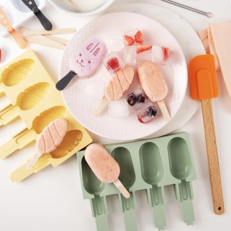 Kollase kaanega silikoonist jäätisevorm | FreshDesign.ee