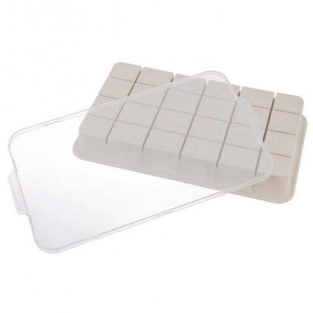 Beež silikoonist jääkuubikuvorm kaanega, 2... | FreshDesign.ee