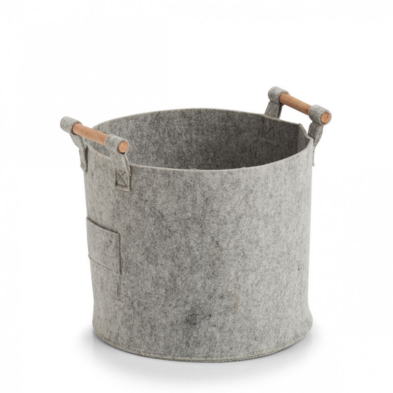 Hoiukorv käepidemetega, hall vilt | FreshDesign.ee