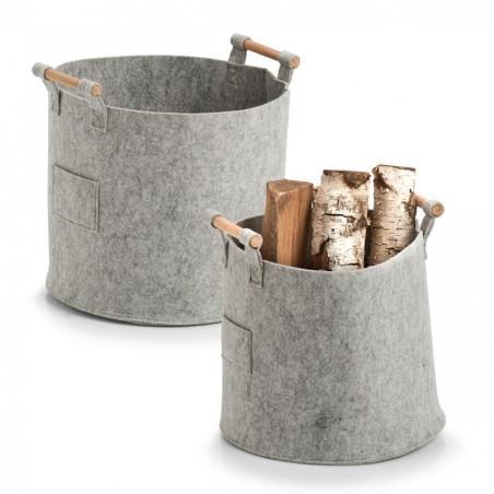 Hoiukorv käepidemetega, hall vilt | FreshDesign.ee