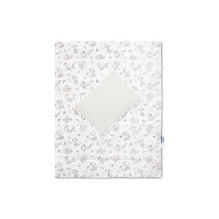 Beebi teki ja padja komplekt Forest Foxes, hall | FreshDesign.ee