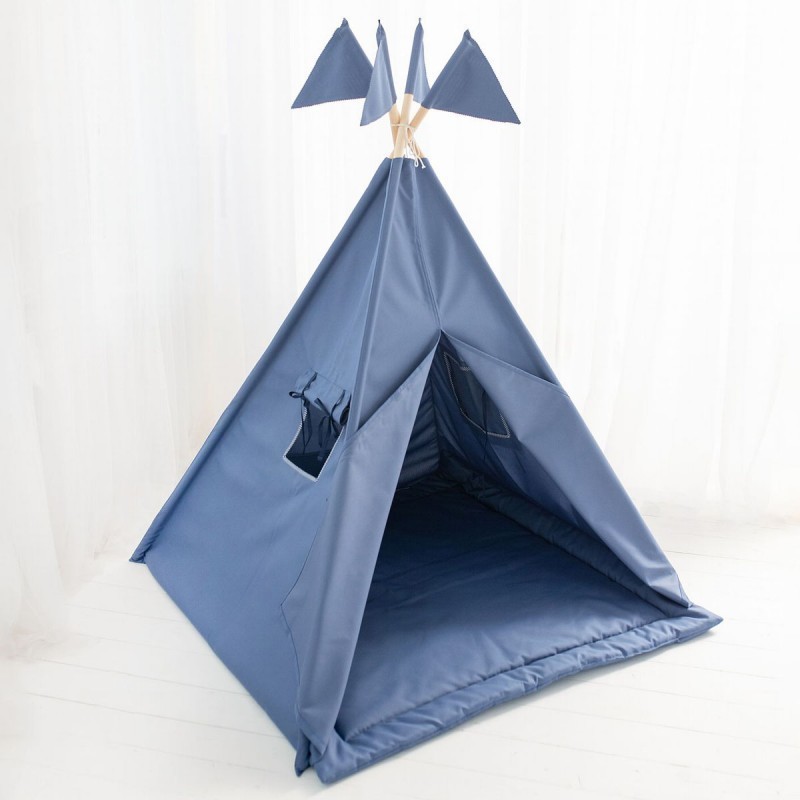 Veekindel Tipi telk õue + pehme alusmatt, navy | FreshDesign.ee