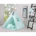 Tipi telk aluse ja patjadega + suled, mint | FreshDesign.ee