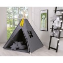 Tipi telk aluse ja patjadega + suled, tumehall | FreshDesign.ee