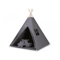 Tipi telk aluse ja patjadega + suled, tumehall | FreshDesign.ee