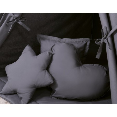 Tipi telk aluse ja patjadega + suled, tumehall | FreshDesign.ee