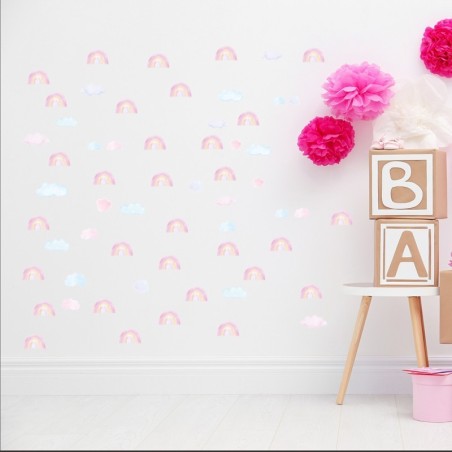 Seinakleebised väike vikerkaar, roosa | FreshDesign.ee