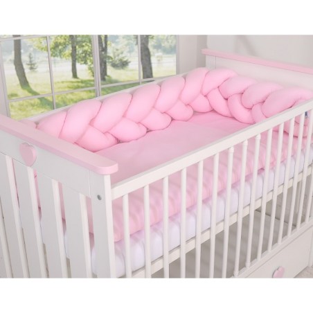 Punutud voodipehmendus 180 cm, roosa | FreshDesign.ee