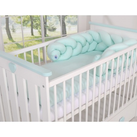 Punutud voodipehmendus 180 cm, mint | FreshDesign.ee