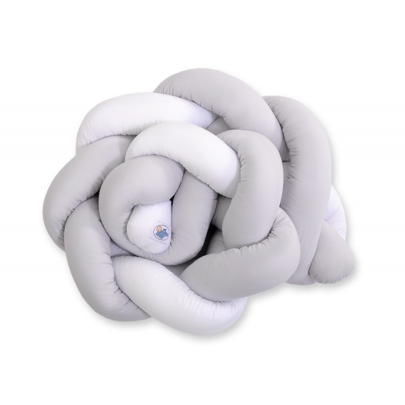 Punutud voodipehmendus 180 cm, valge/hall | FreshDesign.ee