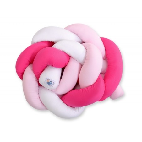 Punutud voodipehmendus 180 cm, valge/roosa... | FreshDesign.ee