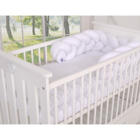 Punutud voodipehmendus 180 cm, valge | FreshDesign.ee