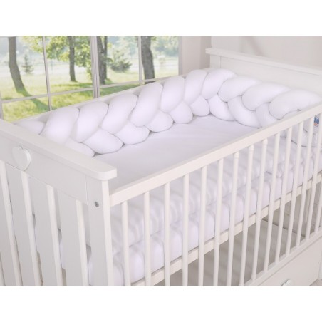 Punutud voodipehmendus 180 cm, valge | FreshDesign.ee