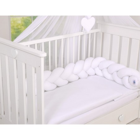 Punutud voodipehmendus 180 cm, valge | FreshDesign.ee