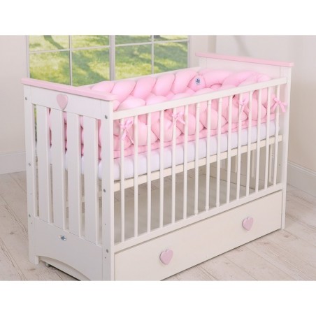 Punutud voodipehmendus XXL 360 cm, roosa | FreshDesign.ee