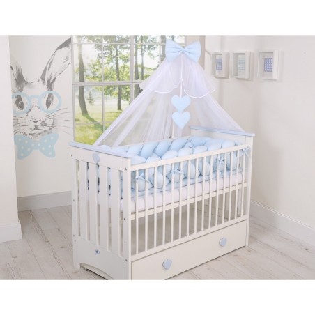 Punutud voodipehmendus XXL 360 cm, sinine | FreshDesign.ee