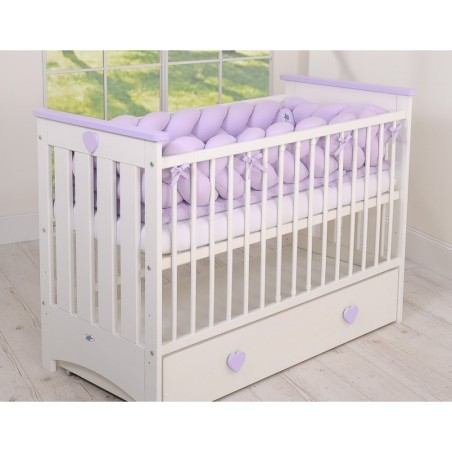 Punutud voodipehmendus XXL 360 cm, lilla | FreshDesign.ee