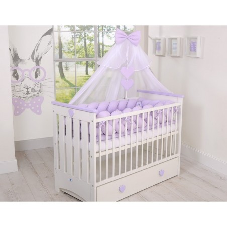 Punutud voodipehmendus XXL 360 cm, lilla | FreshDesign.ee