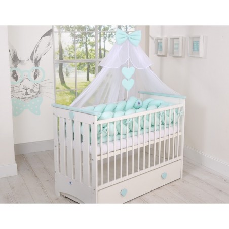 Punutud voodipehmendus XXL 360 cm, mint | FreshDesign.ee