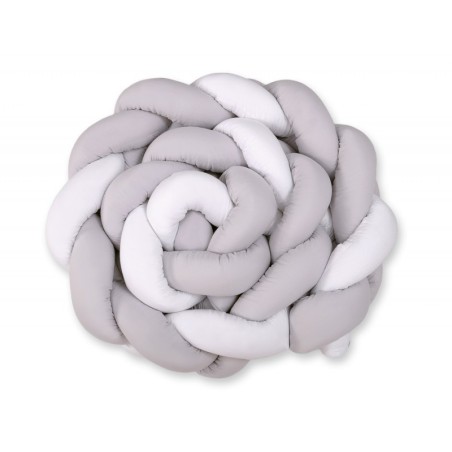 Punutud voodipehmendus XXL 360 cm, valge/hall | FreshDesign.ee