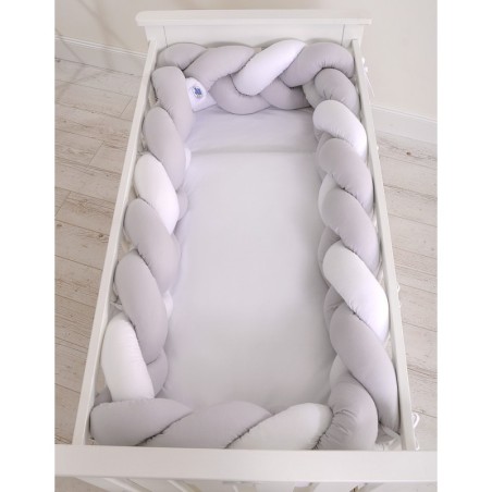 Punutud voodipehmendus XXL 360 cm, valge/hall | FreshDesign.ee