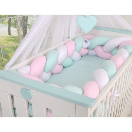 Punutud voodipehmendus XXL 360 cm, valge/m... | FreshDesign.ee