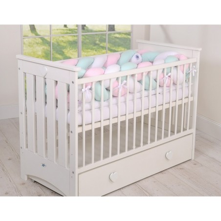 Punutud voodipehmendus XXL 360 cm, valge/m... | FreshDesign.ee