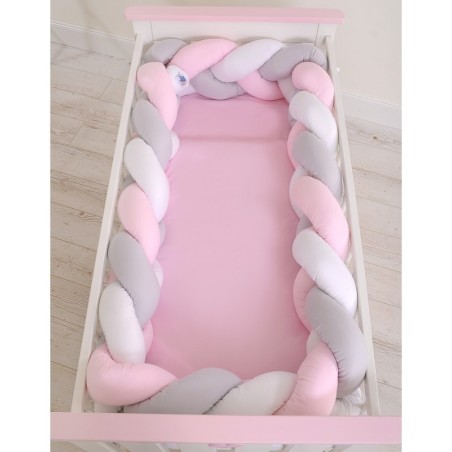 Punutud voodipehmendus XXL 360 cm, roosa/v... | FreshDesign.ee