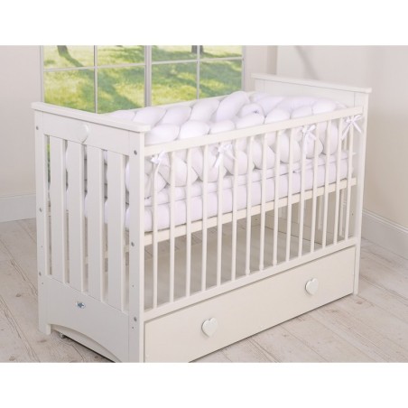 Punutud voodipehmendus XXL 360 cm, valge | FreshDesign.ee