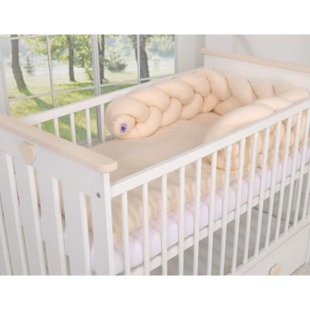 Punutud voodipehmendus 180 cm, beež | FreshDesign.ee