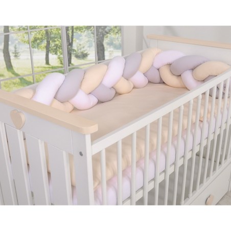 Punutud voodipehmendus 180 cm, hall/valge/beež | FreshDesign.ee