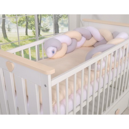 Punutud voodipehmendus 180 cm, hall/valge/beež | FreshDesign.ee