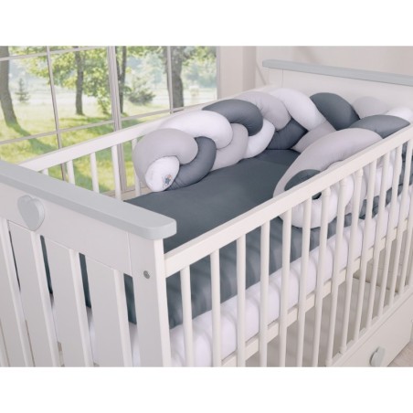 Punutud voodipehmendus 180 cm, hall/valge/... | FreshDesign.ee