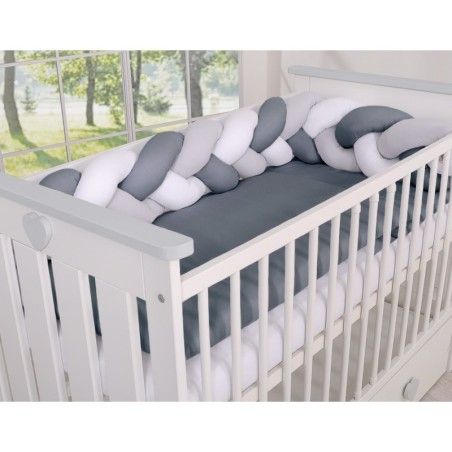 Punutud voodipehmendus 180 cm, hall/valge/... | FreshDesign.ee