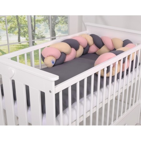 Punutud voodipehmendus 180 cm, beež/antrat... | FreshDesign.ee