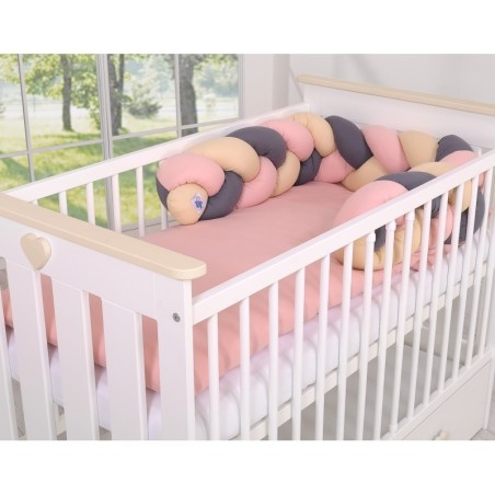 Punutud voodipehmendus 180 cm, beež/antrat... | FreshDesign.ee