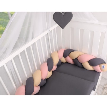 Punutud voodipehmendus 180 cm, beež/antrat... | FreshDesign.ee