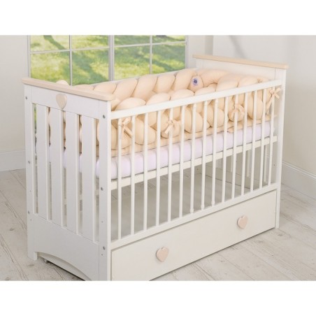 Punutud voodipehmendus XXL 360 cm, beež