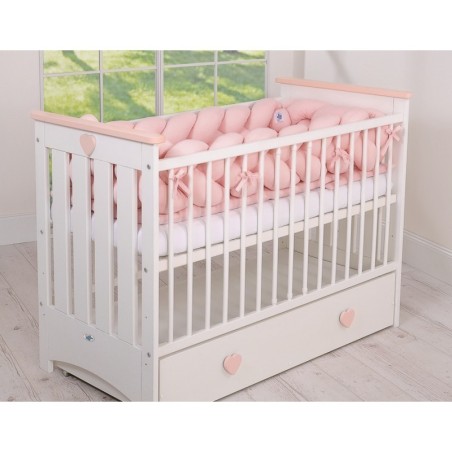 Punutud voodipehmendus XXL 360 cm, pastell roosa | FreshDesign.ee