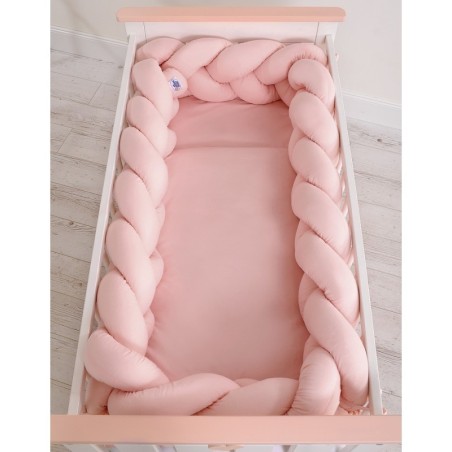 Punutud voodipehmendus XXL 360 cm, pastell roosa | FreshDesign.ee