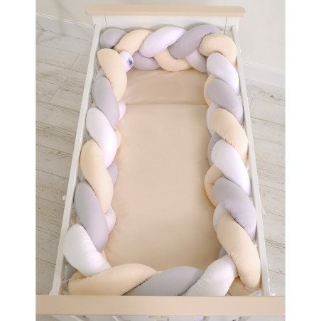 Punutud voodipehmendus XXL 360 cm, valge/h... | FreshDesign.ee