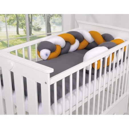 Punutud voodipehmendus 180 cm, valge/antra... | FreshDesign.ee