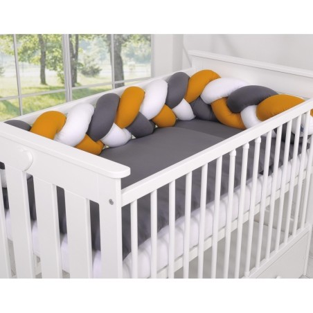 Punutud voodipehmendus 180 cm, valge/antra... | FreshDesign.ee