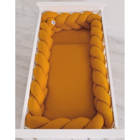 Punutud voodipehmendus XXL 360 cm, sinepikollane | FreshDesign.ee