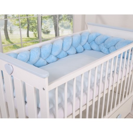 Punutud voodipehmendus Minky 180 cm, sinine | FreshDesign.ee