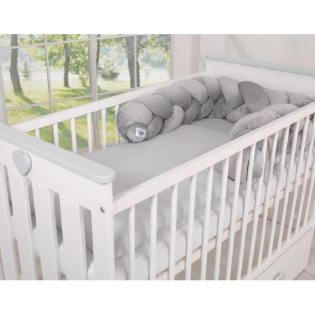 Punutud voodipehmendus Minky 180 cm, hall | FreshDesign.ee