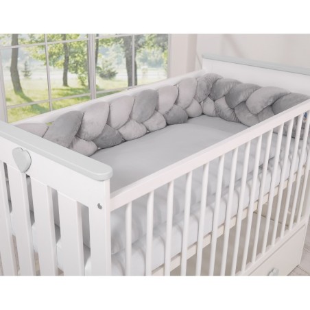 Punutud voodipehmendus Minky 180 cm, hall | FreshDesign.ee