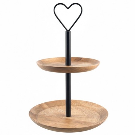 MANGO 2-korruseline puidust tordialus, 37 cm | FreshDesign.ee