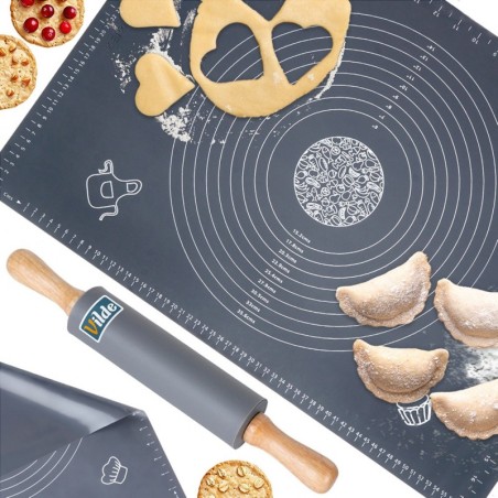 Küpsetusmatt + taignarull silikoon 64x45 cm | FreshDesign.ee