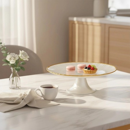 Tordialus jalal, klaas, valge, kuldne, 21 cm | FreshDesign.ee